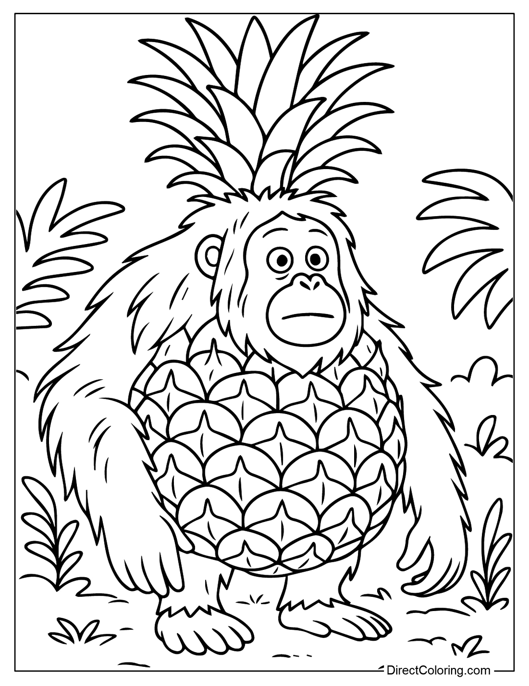 Orangutini Ananasini Coloring Page